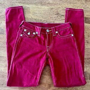 True Religion red leggins size 25